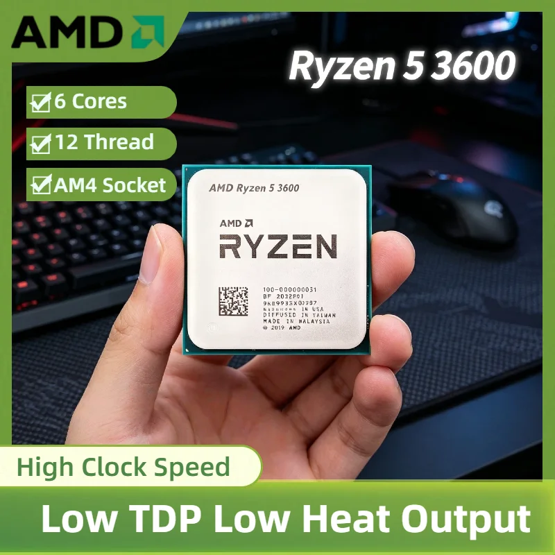 AMD Ryzen 5 3600 6 Core 12 Thread 4.2GHz Boost 65W AM4 Desktop Gaming Processor Tray OEM No Cooler High Performance Unit
AMD Ryzen 5 3600 6 Core 12 Thread 4.2GHz Boost 65W AM4 Desktop Gaming Processor Tray OEM No Cooler High Performance Unit
