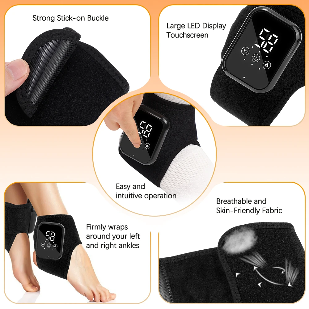 Electric Foot Heat Massager Hot Compress Vibration Health Care Ankle Massage Wrap for Joint Protection Ankle Support Brace
Electric Foot Heat Massager Hot Compress Vibration Health Care Ankle Massage Wrap for Joint Protection Ankle Support Brace