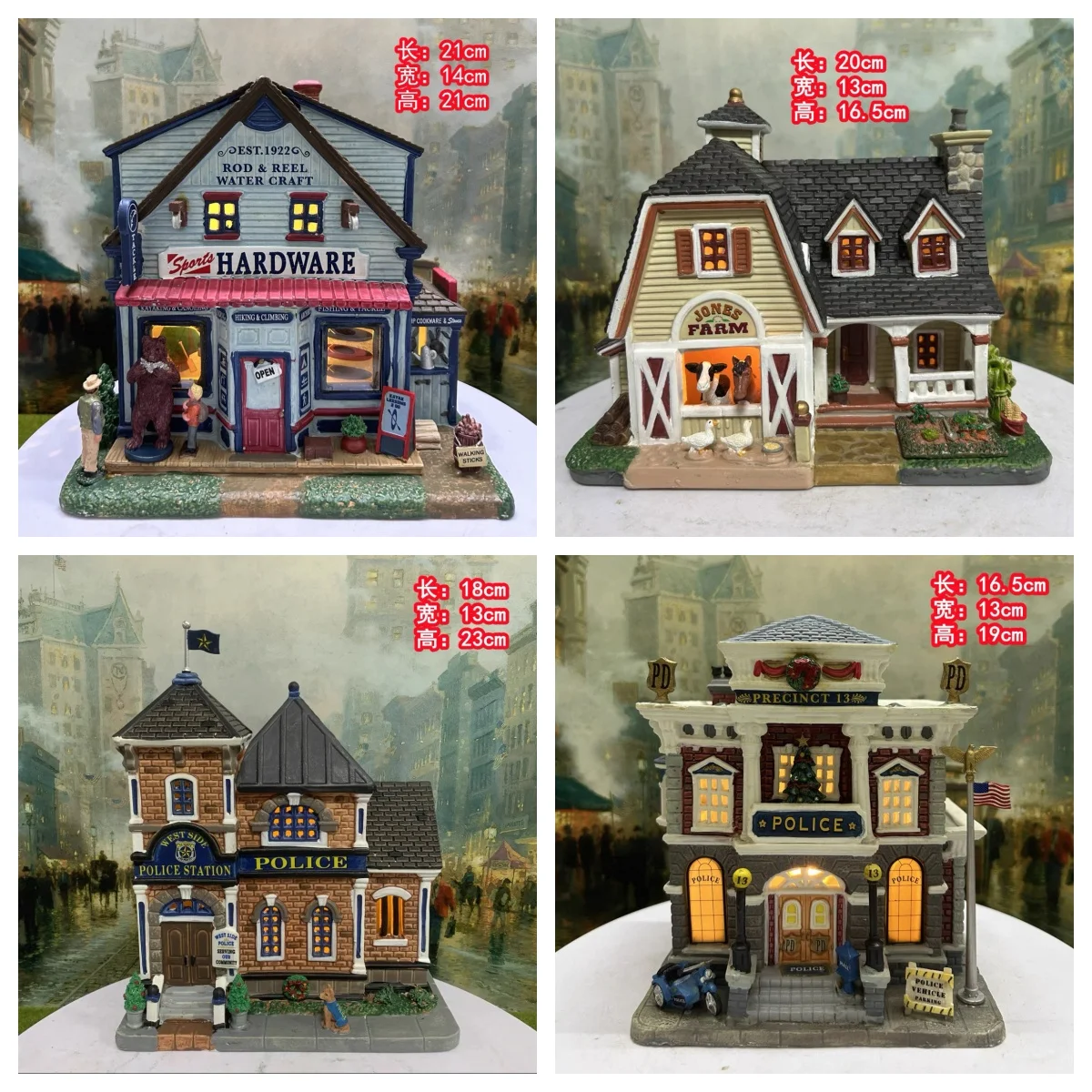 European and American Christmas and Halloween decorations, hand-painted ceramic house ornaments, sand table decorations.
European and American Christmas and Halloween decorations, hand-painted ceramic house ornaments, sand table decorations.