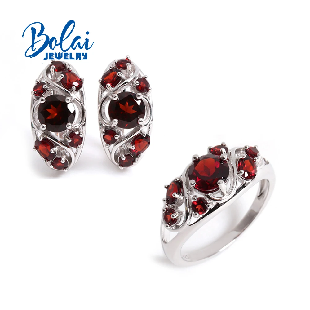 Gorgeous fashion 100% Natural Mosambian Garnet Ring Earring Set 925 sterling silver Real gem fine jewelry for women
Gorgeous fashion 100% Natural Mosambian Garnet Ring Earring Set 925 sterling silver Real gem fine jewelry for women