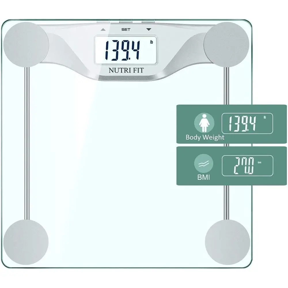 Large Backlit Display Digital Bathroom Scale with Step-On Technology, BMI Calculation, Up to 400lbs
Large Backlit Display Digital Bathroom Scale with Step-On Technology, BMI Calculation, Up to 400lbs