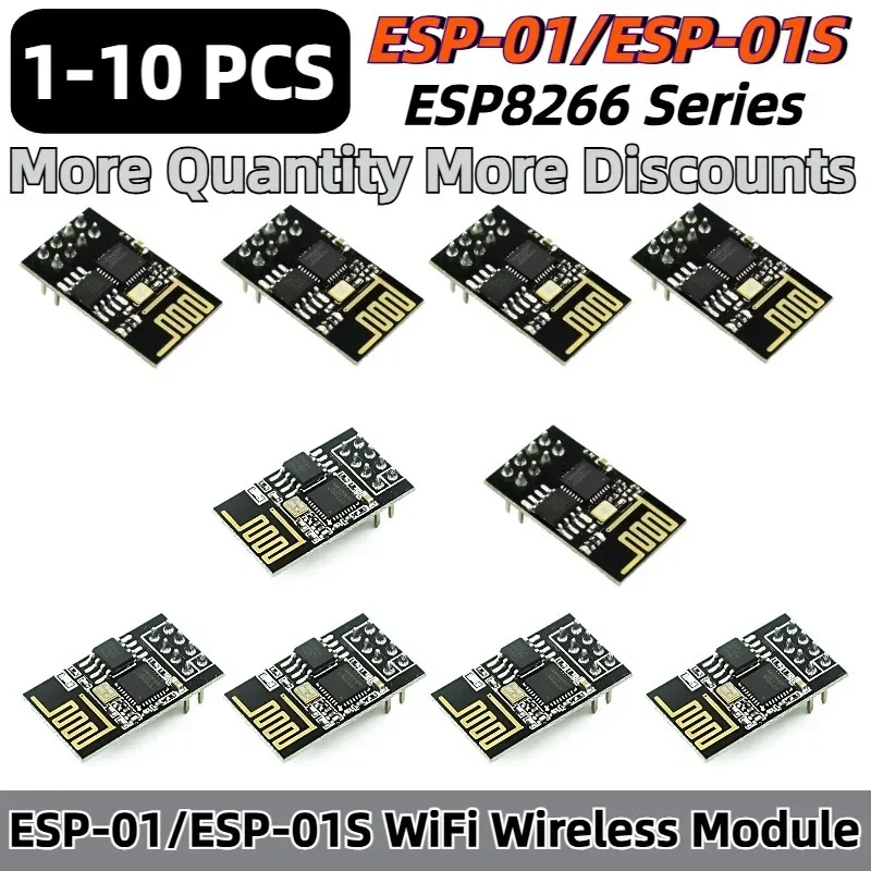 1-10PCS ESP01/ ESP-01S Module Programmer Adapter Serial ESP8266 CH340G USB To ESP8266 Serial Wireless Wifi Developent Board
1-10PCS ESP01/ ESP-01S Module Programmer Adapter Serial ESP8266 CH340G USB To ESP8266 Serial Wireless Wifi Developent Board
