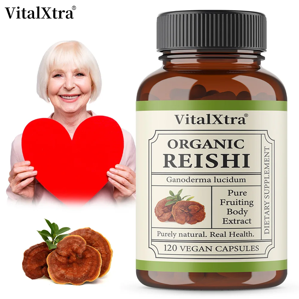 Reishi Capsules-Mushroom Supplement,Heart and Immune System Health Support,Supports Energy and Vitality,Promotes Overall Health
Reishi Capsules-Mushroom Supplement,Heart and Immune System Health Support,Supports Energy and Vitality,Promotes Overall Health