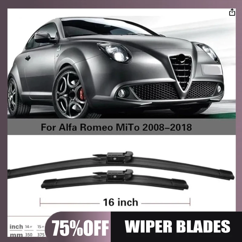 Suitable for Alfa Romeo MiTo 2008-2018 windshield front and rear window wipers 26+16
Suitable for Alfa Romeo MiTo 2008-2018 windshield front and rear window wipers 26+16