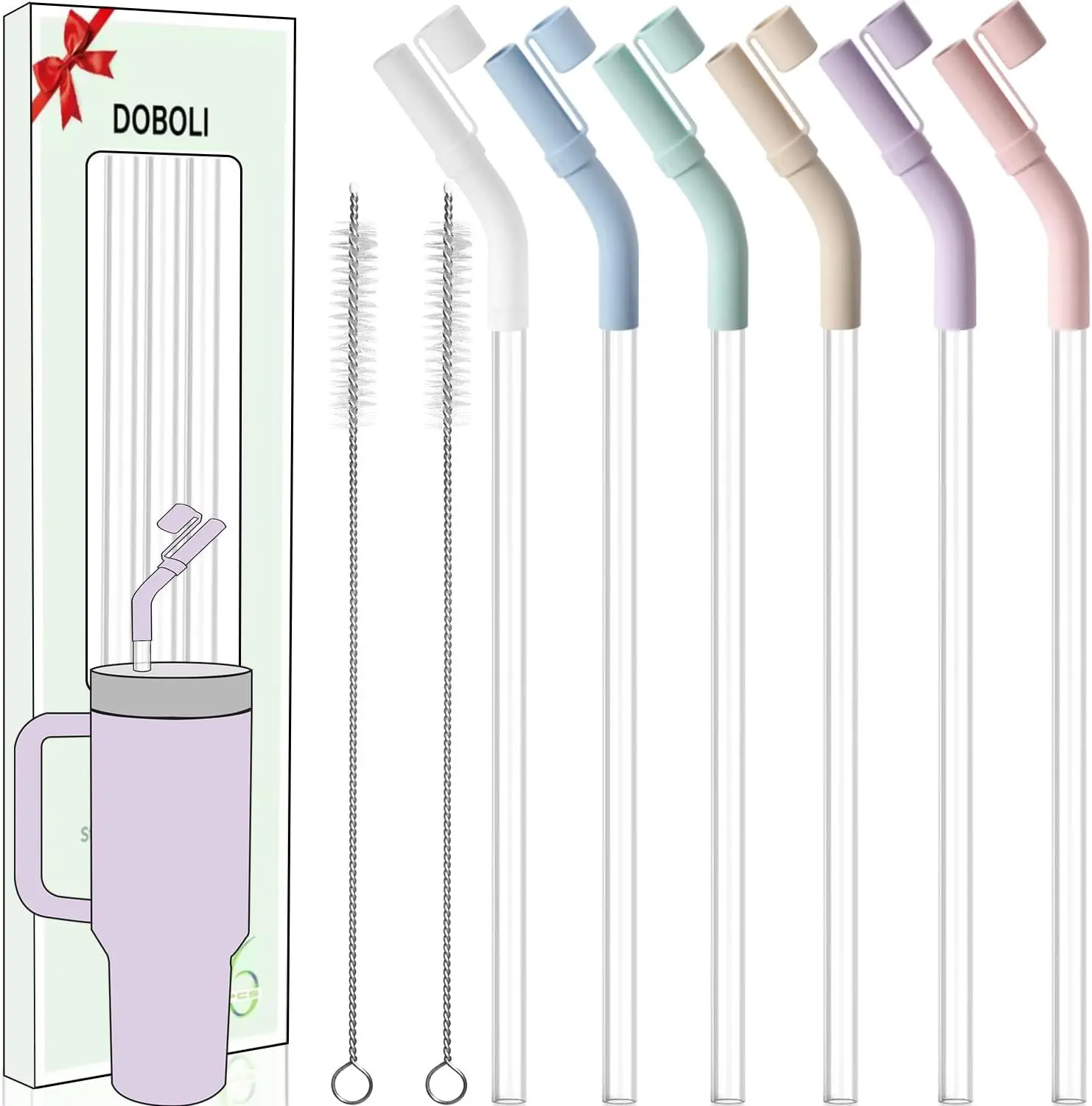 Набор из 6 многоразовых длинных трубочек с силиконовыми наконечниками, совместимых с стаканами Stanley, в комплекте с щетками для чистки.
Набор из 6 многоразовых длинных трубочек с силиконовыми наконечниками, совместимых с стаканами Stanley, в комплекте с щетками для чистки.