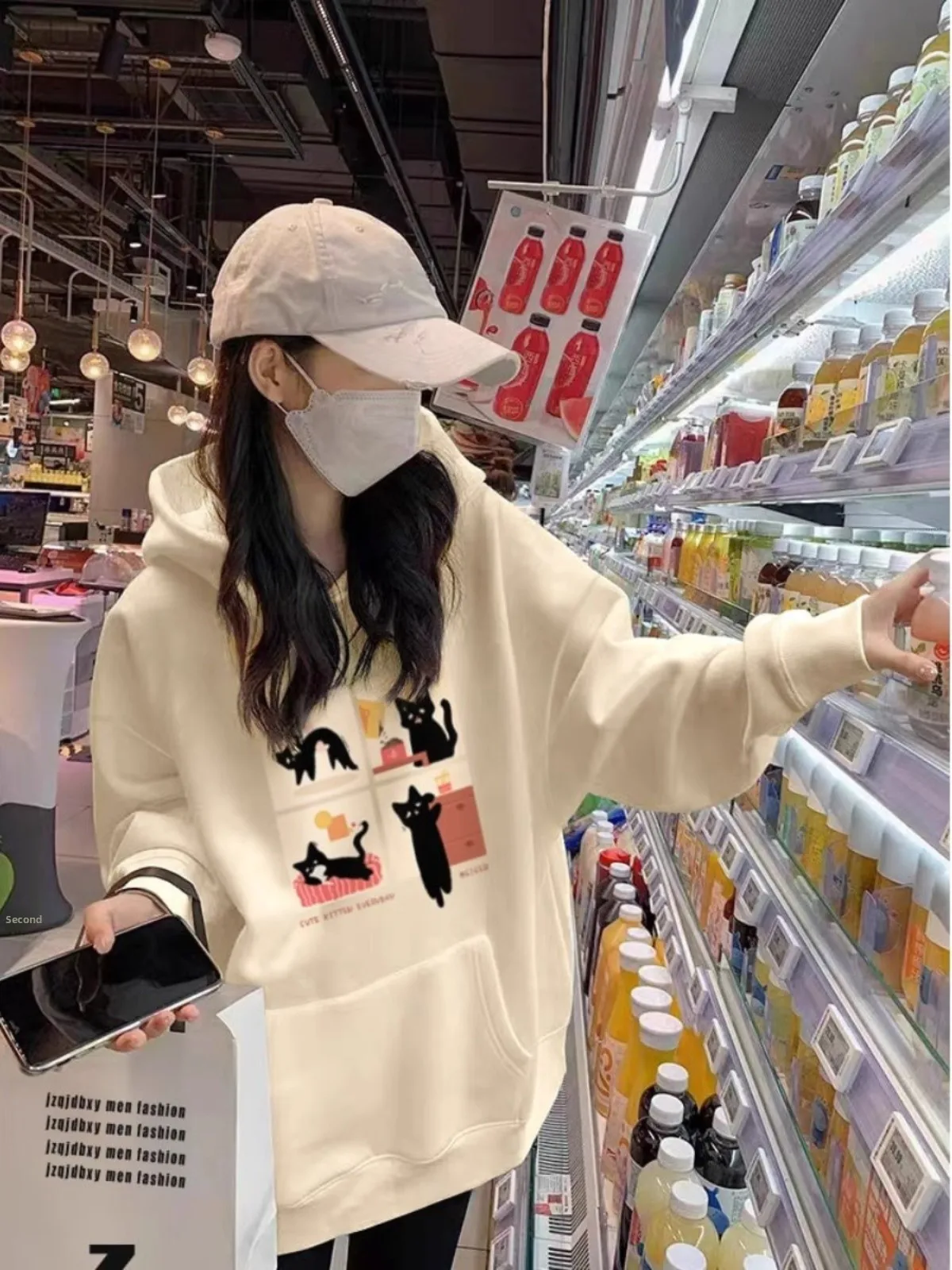 Loose Women's Hoodie Autumn Winter plus Size Cover Belly Slimming Light Beige Clothes Small Figure Top Korean Sle Long Sve
Loose Women's Hoodie Autumn Winter plus Size Cover Belly Slimming Light Beige Clothes Small Figure Top Korean Sle Long Sve