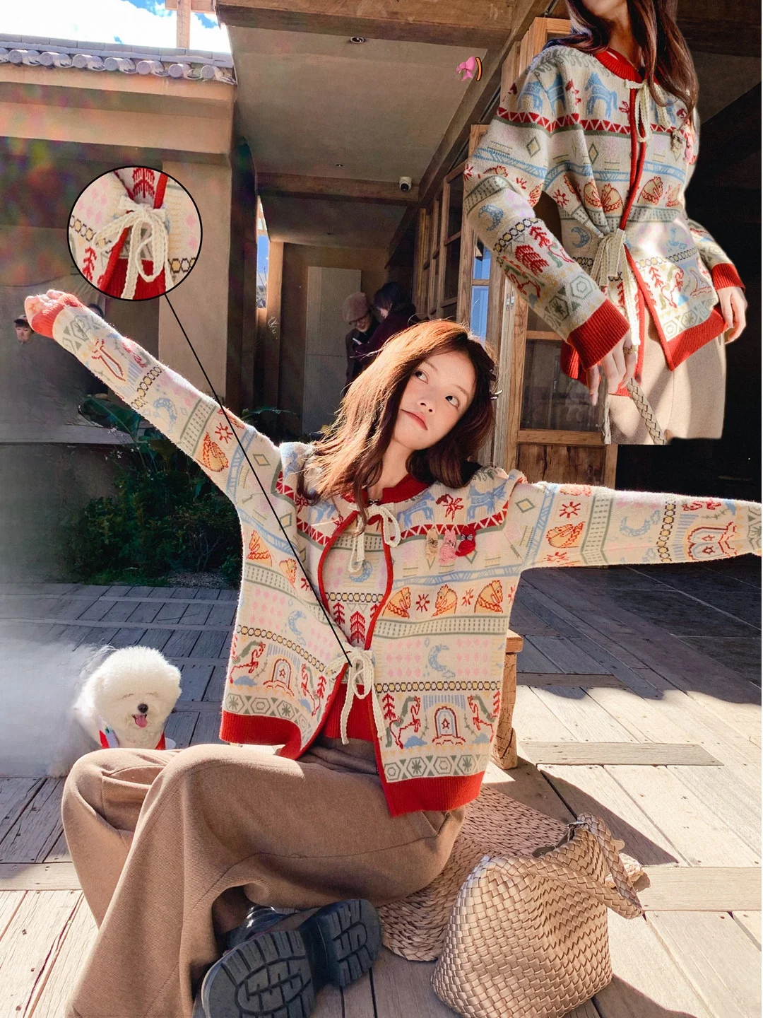 Gula Liangpin Festive Fair Isle Knit Sweater Cardigan Slim Fit V Ne Vest Two Piece Set Sweet Sle Medium Softn Long Sve
Gula Liangpin Festive Fair Isle Knit Sweater Cardigan Slim Fit V Ne Vest Two Piece Set Sweet Sle Medium Softn Long Sve