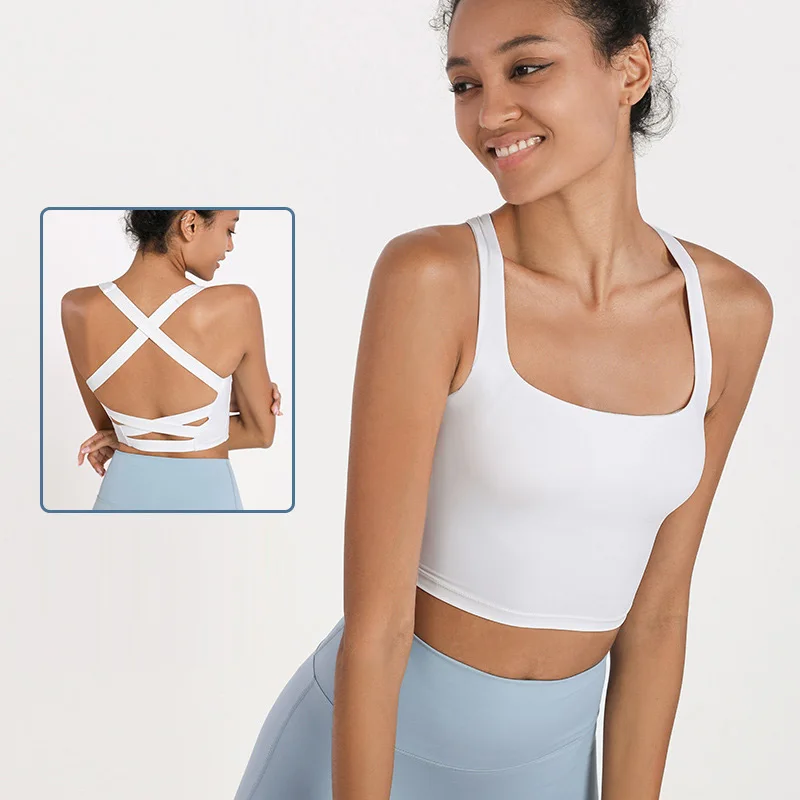 Cross Shoulder Sports Women's Underwear Shockproof Elastic Band Chest Cushion Slimming Yoga Suit Running Fitness Vest Women Bra
Cross Shoulder Sports Women's Underwear Shockproof Elastic Band Chest Cushion Slimming Yoga Suit Running Fitness Vest Women Bra