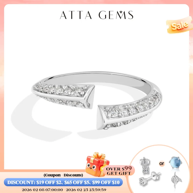 ATTAGEMS Изысканное открытое кольцо цвета D VVS1 с муассанитом S925, золотые кольца из стерлингового серебра для женщин, модные модные украшения для вечеринки
ATTAGEMS Изысканное открытое кольцо цвета D VVS1 с муассанитом S925, золотые кольца из стерлингового серебра для женщин, модные модные украшения для вечеринки