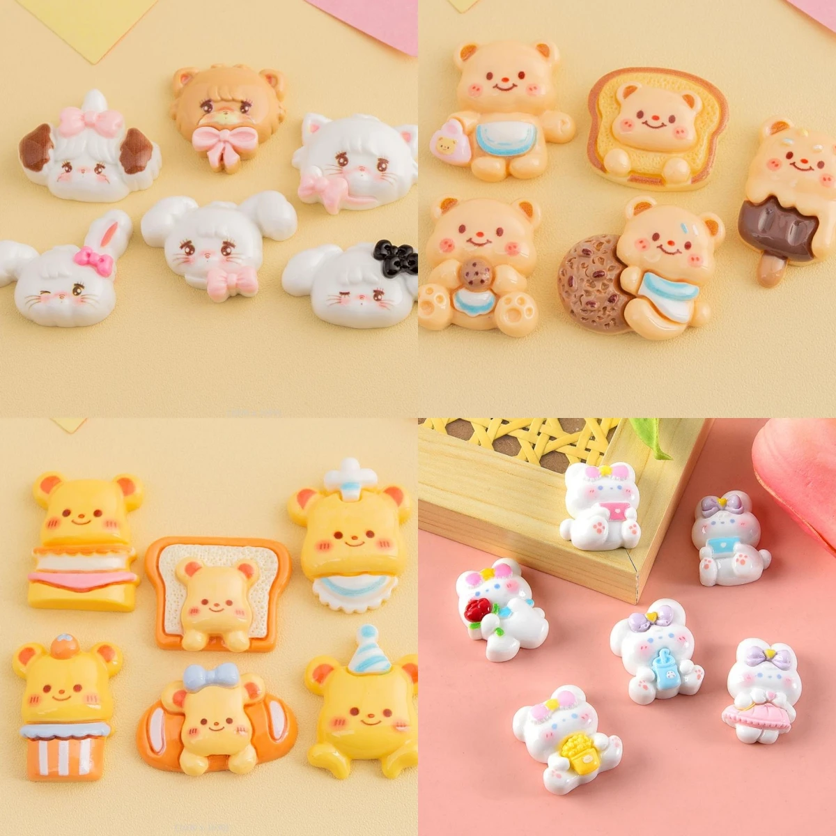 100pcs Kawaii Cartoon Animal Rabbit Bear Flatback Cabochon Scrapbook DIY Decor Accessories
100pcs Kawaii Cartoon Animal Rabbit Bear Flatback Cabochon Scrapbook DIY Decor Accessories