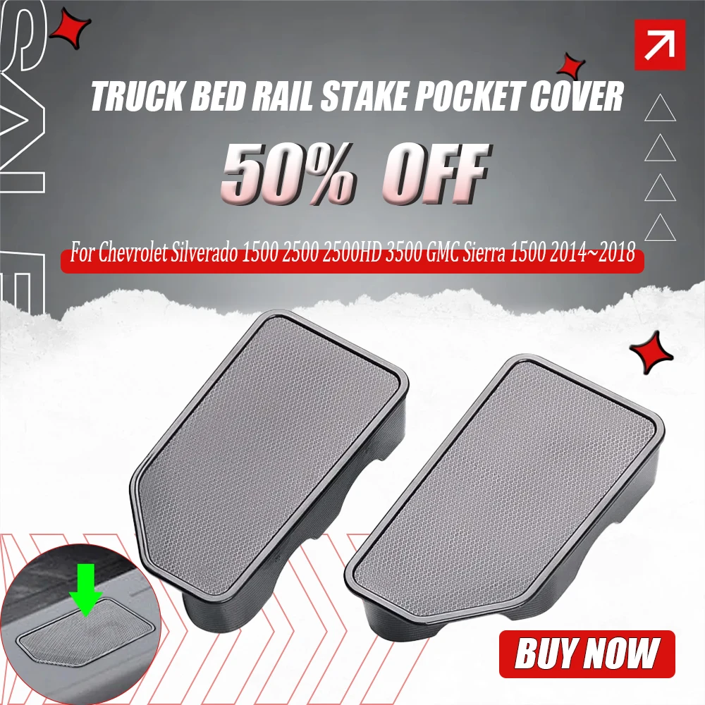 Truck Bed Rail Stake Pocket Cover Caps for Chevrolet Silverado 1500 2500 2500HD 3500 GMC Sierra 1500 2014~2018 Rail Hole Plugs
Truck Bed Rail Stake Pocket Cover Caps for Chevrolet Silverado 1500 2500 2500HD 3500 GMC Sierra 1500 2014~2018 Rail Hole Plugs