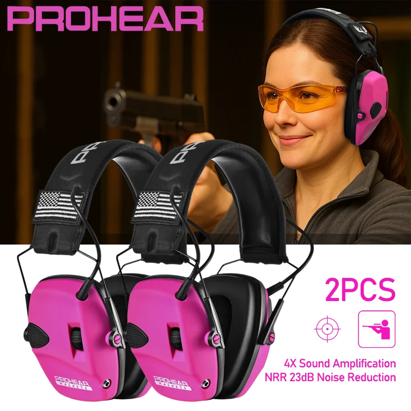 PROHEAR 2Pcs Tactical Electronic Earmuffs Shooting Noise Reduction Ear Protector Hearing Protection with 4X Sound Amplification
PROHEAR 2Pcs Tactical Electronic Earmuffs Shooting Noise Reduction Ear Protector Hearing Protection with 4X Sound Amplification