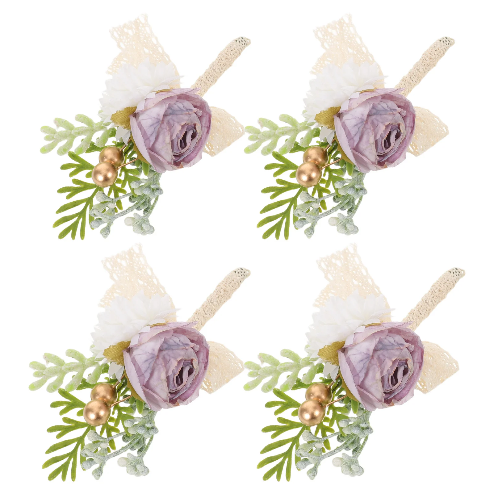 4Pcs Wedding Boutonniere Simulated Flower Pin Romantic Purple Groom Groomsmen Corsage for Wedding Suit Decoration
4Pcs Wedding Boutonniere Simulated Flower Pin Romantic Purple Groom Groomsmen Corsage for Wedding Suit Decoration