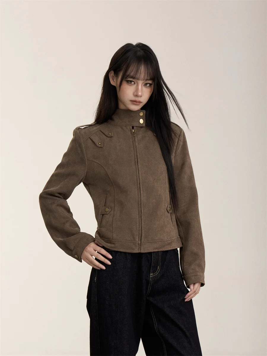 Onlpp American Retro Stand Collar Short Casual Outerwear Women's Spring Workwear Jacket Street Style Mural Leisure Coat
Onlpp American Retro Stand Collar Short Casual Outerwear Women's Spring Workwear Jacket Street Style Mural Leisure Coat