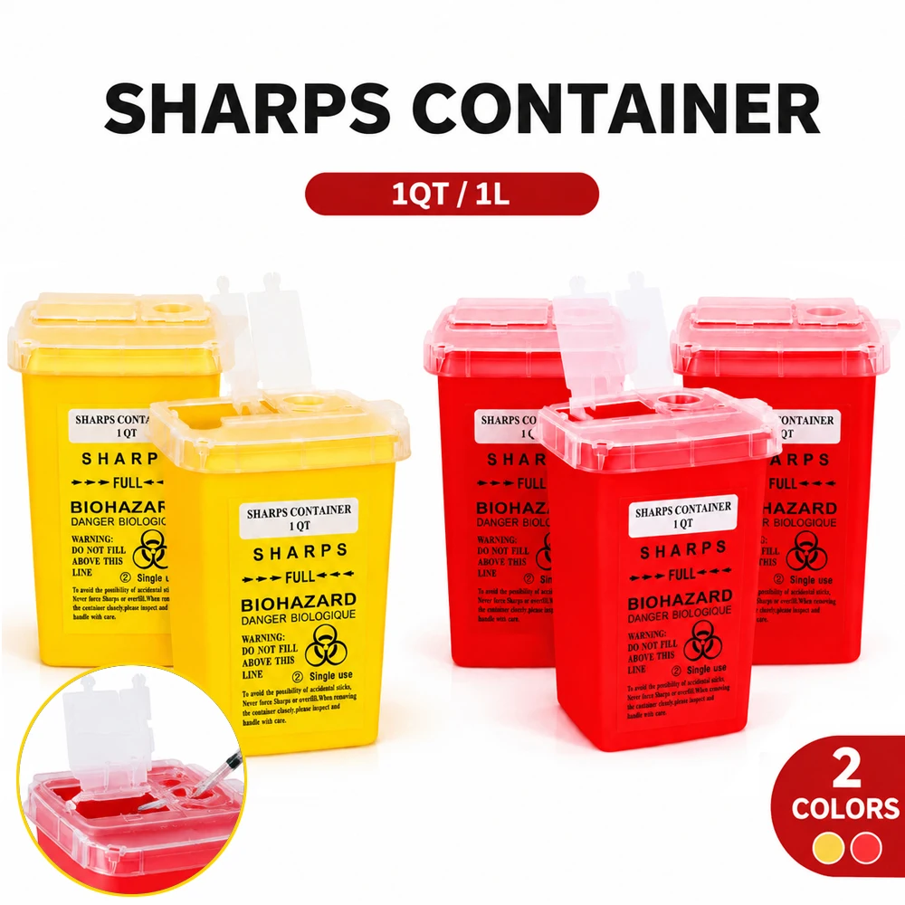1L Yellow/Red Tattoo Plastic Sharps Container Needle Disposal Waste Box Sharps Disposal Box for Tattoo Needle Tips Accessories
1L Yellow/Red Tattoo Plastic Sharps Container Needle Disposal Waste Box Sharps Disposal Box for Tattoo Needle Tips Accessories