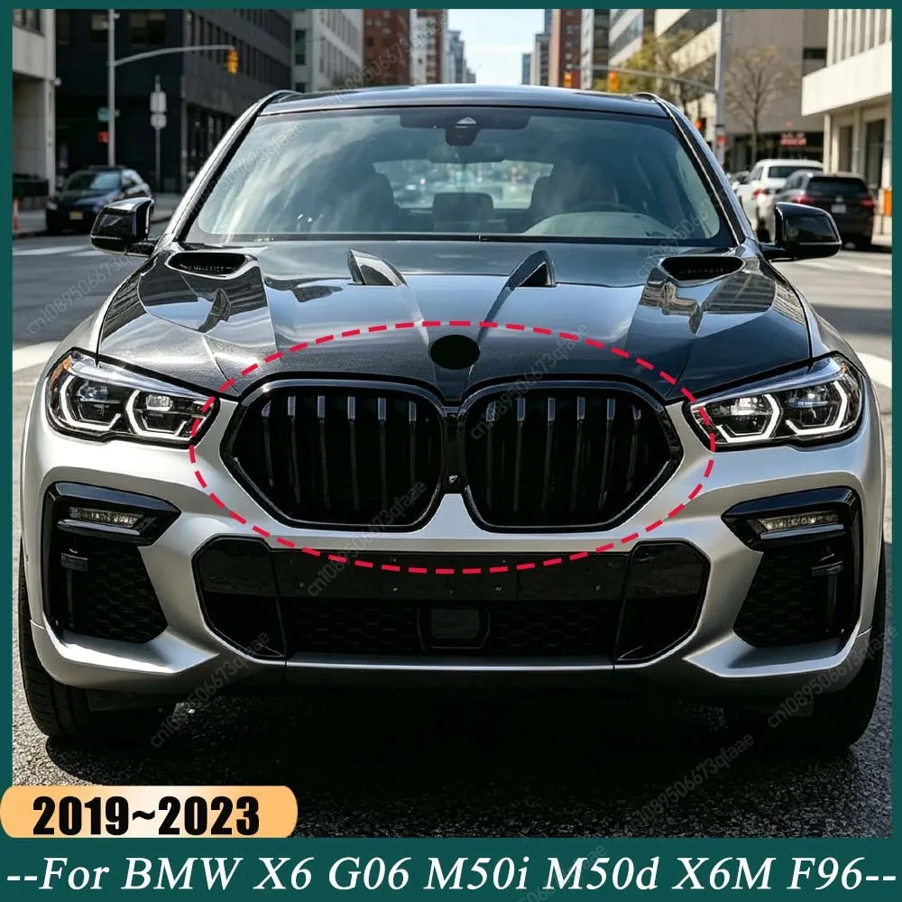 Single Line Front Bumper Grille Grill For BMW X6 G06 M50i M50d X6M F96 2019-2023 Gloss Black Body Kit Front Kidney Grille Tuning
Single Line Front Bumper Grille Grill For BMW X6 G06 M50i M50d X6M F96 2019-2023 Gloss Black Body Kit Front Kidney Grille Tuning