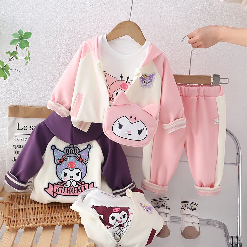 4pcs Spring Children Kuromi Kawaii Sanrio Anime Shirt Pants Coat Bag Set Cute Cartoon Three Piece Set Clothing Gifts for Kids
4pcs Spring Children Kuromi Kawaii Sanrio Anime Shirt Pants Coat Bag Set Cute Cartoon Three Piece Set Clothing Gifts for Kids