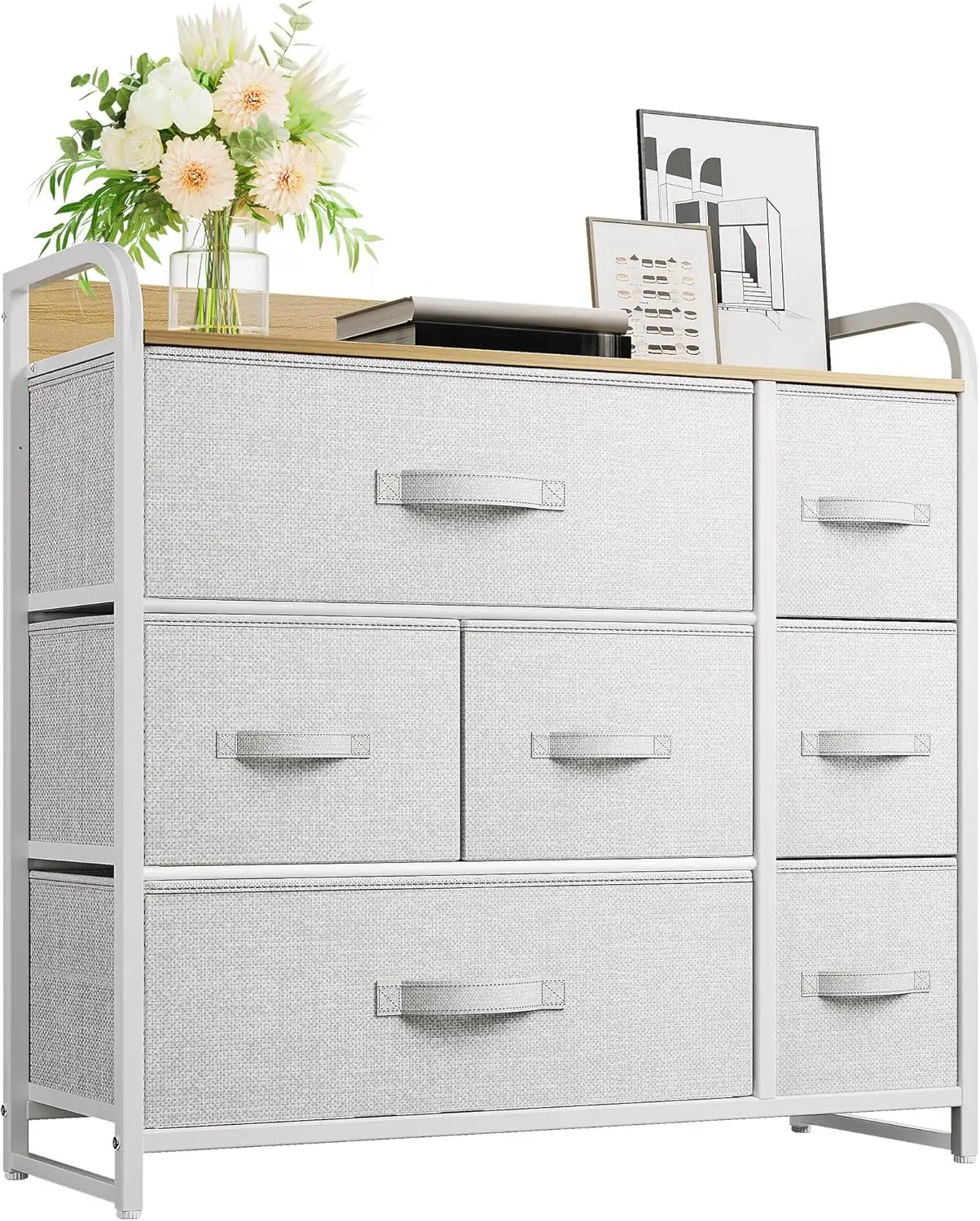 7 Drawer Dresser, Storage Organizer with Shelves, Fabric Dresser, Chest of Drawers, Living Room, Closets, Sturdy Steel Frame,
7 Drawer Dresser, Storage Organizer with Shelves, Fabric Dresser, Chest of Drawers, Living Room, Closets, Sturdy Steel Frame,
