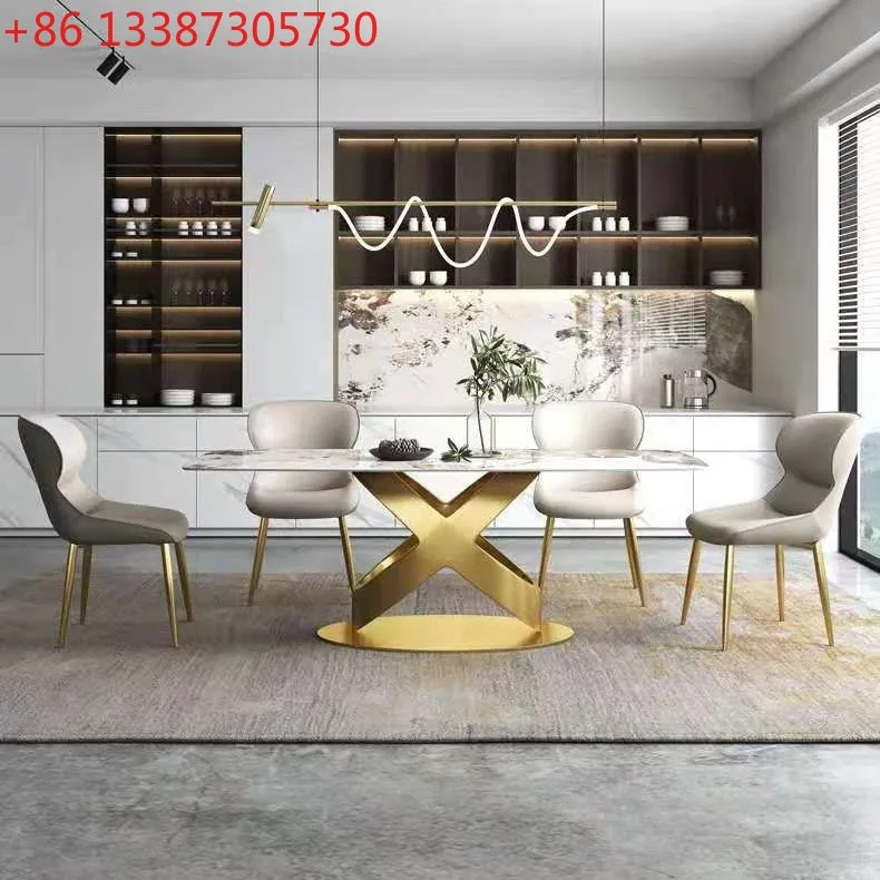 Modern simple light luxury dining table Small apartment household rectangular restaurant dining table
Modern simple light luxury dining table Small apartment household rectangular restaurant dining table