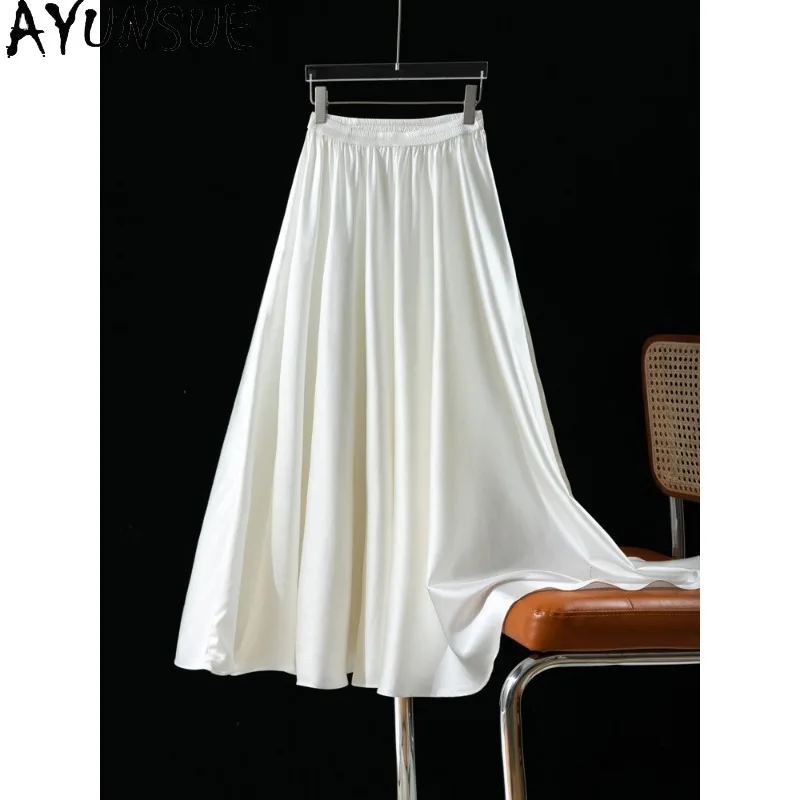 AYUNSUE 92% Silk Women's Skirts Solid Color Long Skirts for Women Classic White Skirt Spring Summer Clothes for Woman Ropa Mujer
AYUNSUE 92% Silk Women's Skirts Solid Color Long Skirts for Women Classic White Skirt Spring Summer Clothes for Woman Ropa Mujer