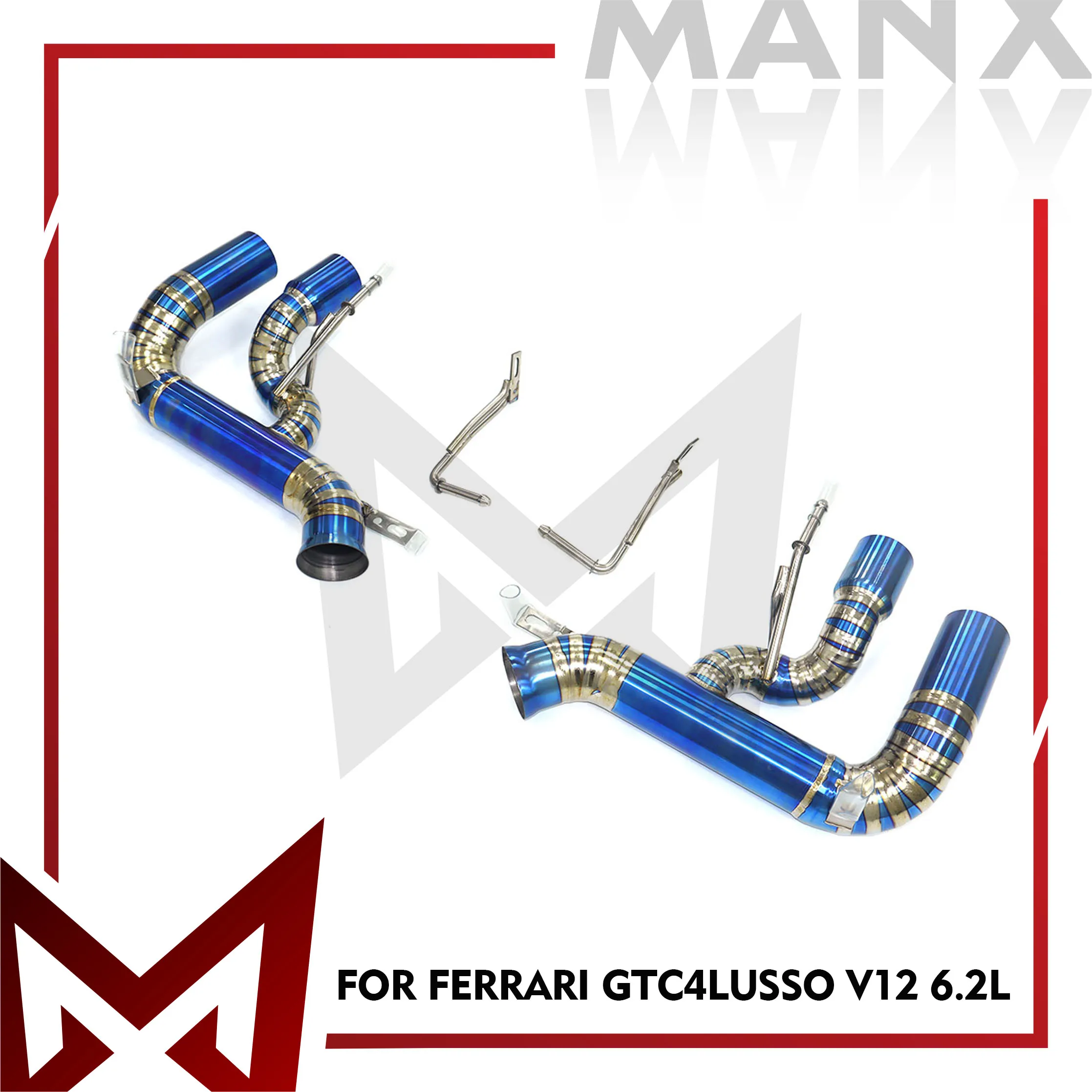 MANX Car Exhaust System For Ferrari GTC4Lusso V12 6.2L Titanium Alloy Catback Performance Exhaust Pipe Without Valve
MANX Car Exhaust System For Ferrari GTC4Lusso V12 6.2L Titanium Alloy Catback Performance Exhaust Pipe Without Valve