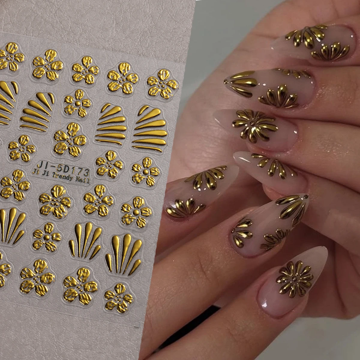 2-pack/5D 3D metallic embossed nail stickers, gold petals, hot foil lines, ins-style rhinestone nail stickers, DIY decorative de
2-pack/5D 3D metallic embossed nail stickers, gold petals, hot foil lines, ins-style rhinestone nail stickers, DIY decorative de