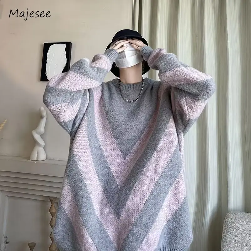 Sweaters Men Contrast Color All-match Fashion Simple Japanese Style Harajwuku Knitting Autumn High Street Casual Long Sleeve New
Sweaters Men Contrast Color All-match Fashion Simple Japanese Style Harajwuku Knitting Autumn High Street Casual Long Sleeve New
