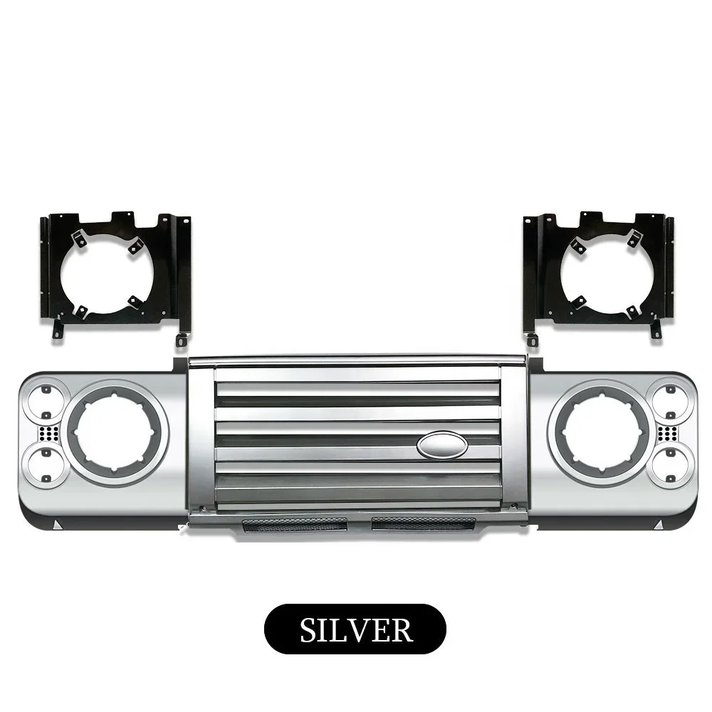 SVX STYLE FRONT GRILLE + HEADLAMP CASES ORIGINAL LIGHTS FITS LAND ROVER DEFENDER 90 110
SVX STYLE FRONT GRILLE + HEADLAMP CASES ORIGINAL LIGHTS FITS LAND ROVER DEFENDER 90 110