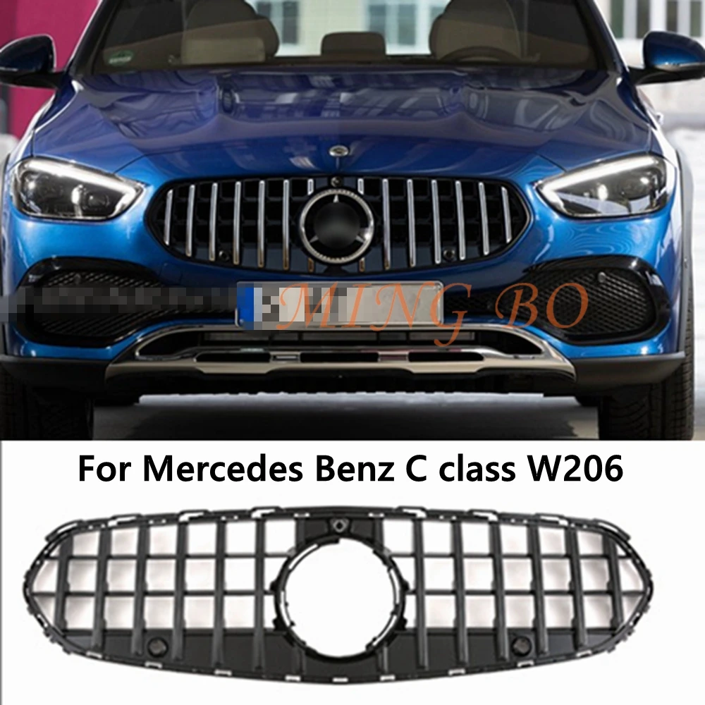 For Mercedes Benz C-Class W206 2022+ C220 C300 GT style replacement modified front air bumper grille racing facelift upper
For Mercedes Benz C-Class W206 2022+ C220 C300 GT style replacement modified front air bumper grille racing facelift upper