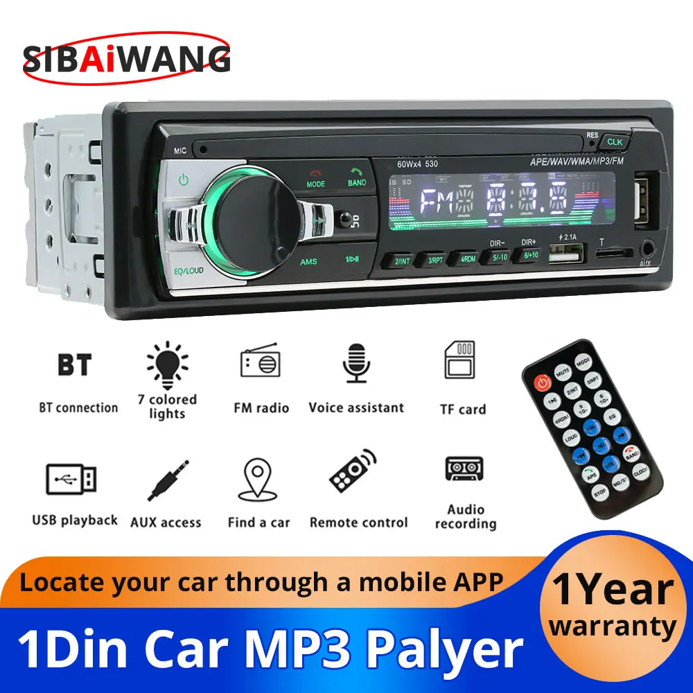 Car Radio 1Din Car Radio Bluetooth MP3 Player 60W*4 Universal FM Receiver With Remote Control AUX USB TF Card In Dash Kit
Car Radio 1Din Car Radio Bluetooth MP3 Player 60W*4 Universal FM Receiver With Remote Control AUX USB TF Card In Dash Kit
