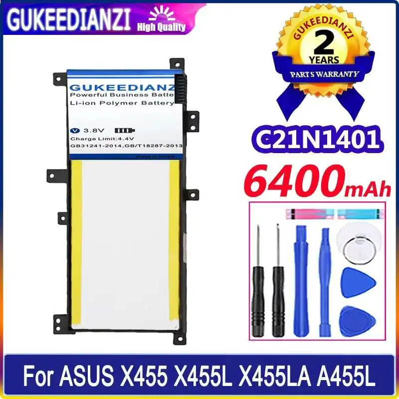 Аккумулятор для ноутбука C21N1401 6400 мАч для Asus X455 X455L X455LA A455L A455LD A455LN F455L X454W X455LD X455DG X455LF X455LF X455LJ
Аккумулятор для ноутбука C21N1401 6400 мАч для Asus X455 X455L X455LA A455L A455LD A455LN F455L X454W X455LD X455DG X455LF X455LF X455LJ