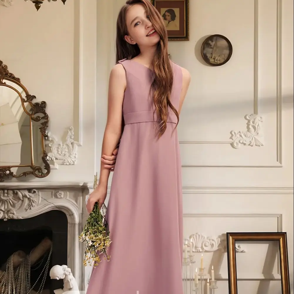 HKG Kids Mauve A Line V Neck Floor Length Chiffon Junior Bridesmaid Dress Wedding Party Dress Teens Flower Girl Dress Formal
HKG Kids Mauve A Line V Neck Floor Length Chiffon Junior Bridesmaid Dress Wedding Party Dress Teens Flower Girl Dress Formal