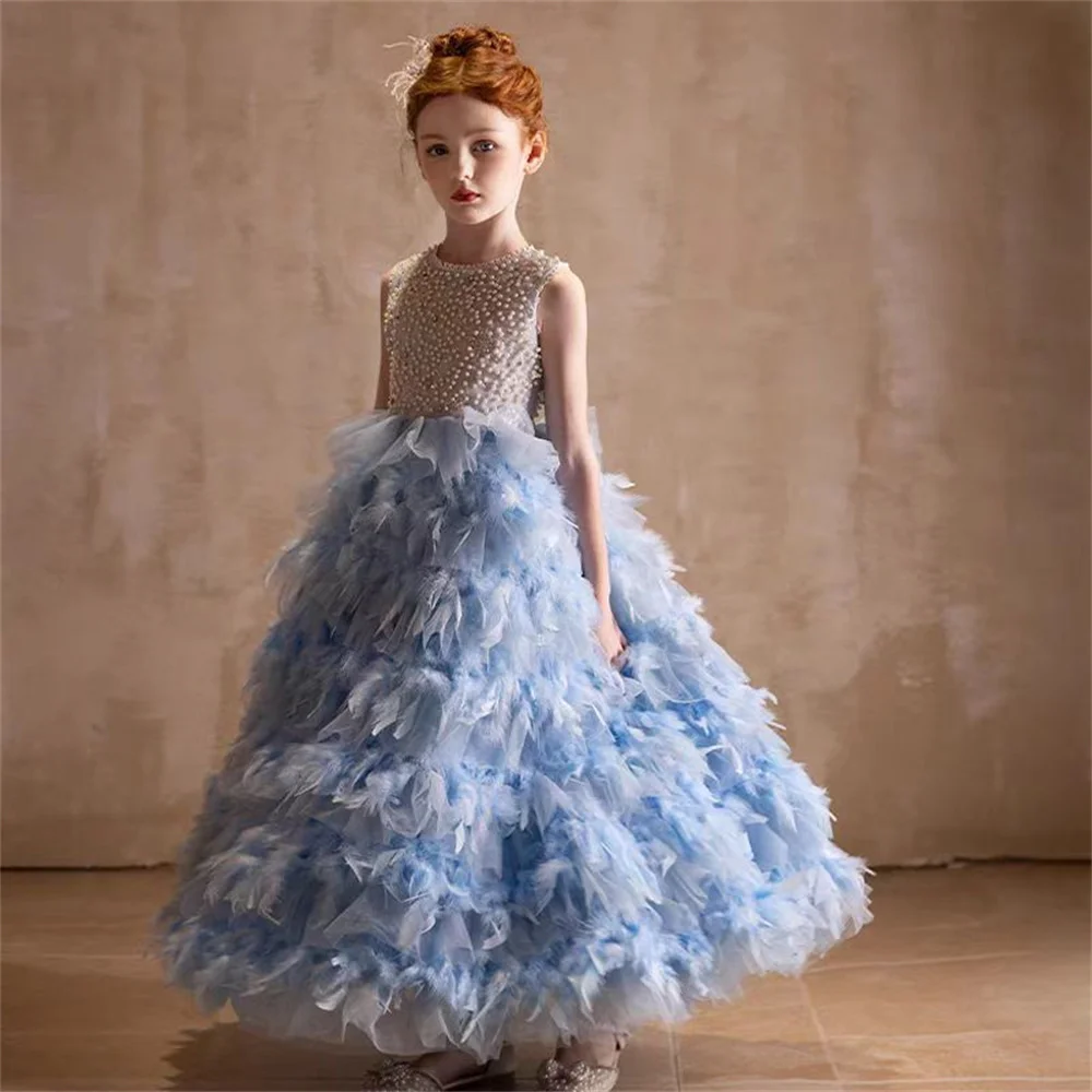 Luxury Beading Pleat A Line Formal Elegant Flower Girl Dress Ankle Length Classic Long Ball First Communion Gown Customized 2025
Luxury Beading Pleat A Line Formal Elegant Flower Girl Dress Ankle Length Classic Long Ball First Communion Gown Customized 2025