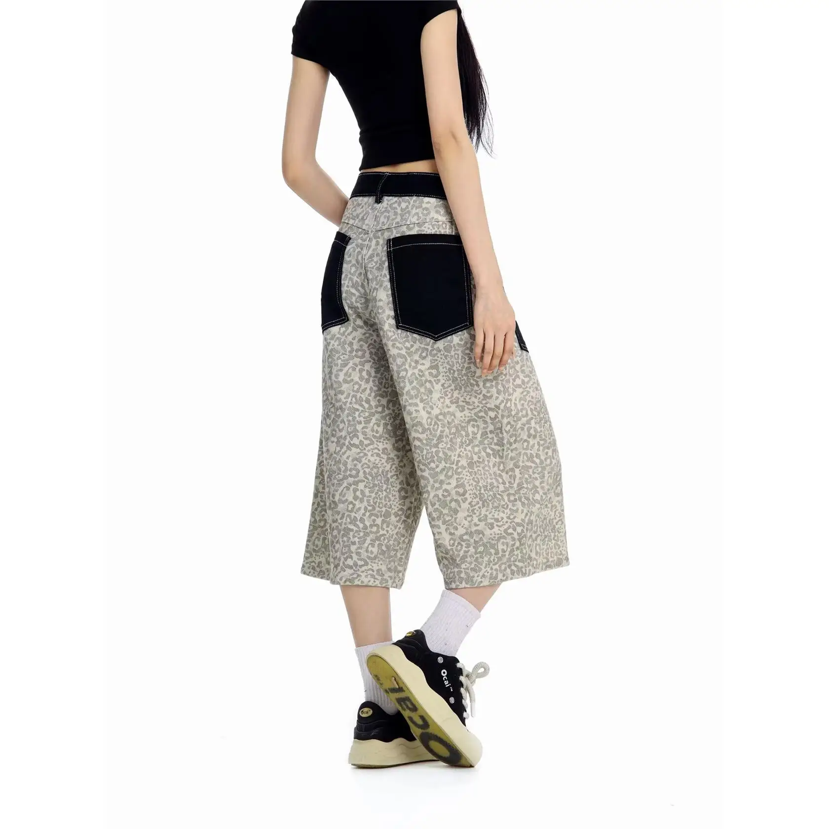 Casual Wide Leg Patchwork Jeans Youthful Seven Inch Loose Fit High Waist Distressed Denim Pants Artistic Style Cotton 100%
Casual Wide Leg Patchwork Jeans Youthful Seven Inch Loose Fit High Waist Distressed Denim Pants Artistic Style Cotton 100%
