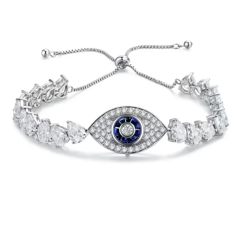 Ruihe New 925 Silver Synthetic Sapphire with Moissanite Diamond Bracelet for Women Gemstones Jewelry Couple Jewelry Personalized
Ruihe New 925 Silver Synthetic Sapphire with Moissanite Diamond Bracelet for Women Gemstones Jewelry Couple Jewelry Personalized