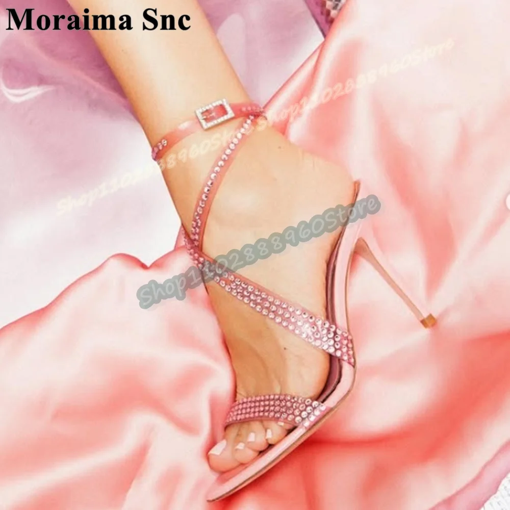 Pink Crystals PVC Cross Strap Sandals Stilettos High Heel Shoes For Women Ankle Buckle Strap Open Toe Gorgeous Banquet Sandals
Pink Crystals PVC Cross Strap Sandals Stilettos High Heel Shoes For Women Ankle Buckle Strap Open Toe Gorgeous Banquet Sandals