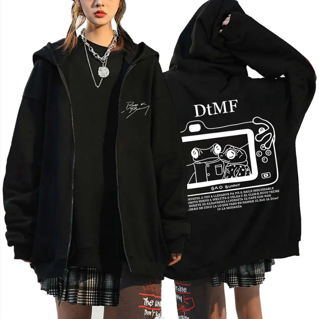 Rapper Bad Bunny Frog Zipper Hoodie Debi Tirar Mas Fotos DTMF World Tour Zip Up Jacket Men Hip Hop Fashion Zip Up Sweatshirts
Rapper Bad Bunny Frog Zipper Hoodie Debi Tirar Mas Fotos DTMF World Tour Zip Up Jacket Men Hip Hop Fashion Zip Up Sweatshirts