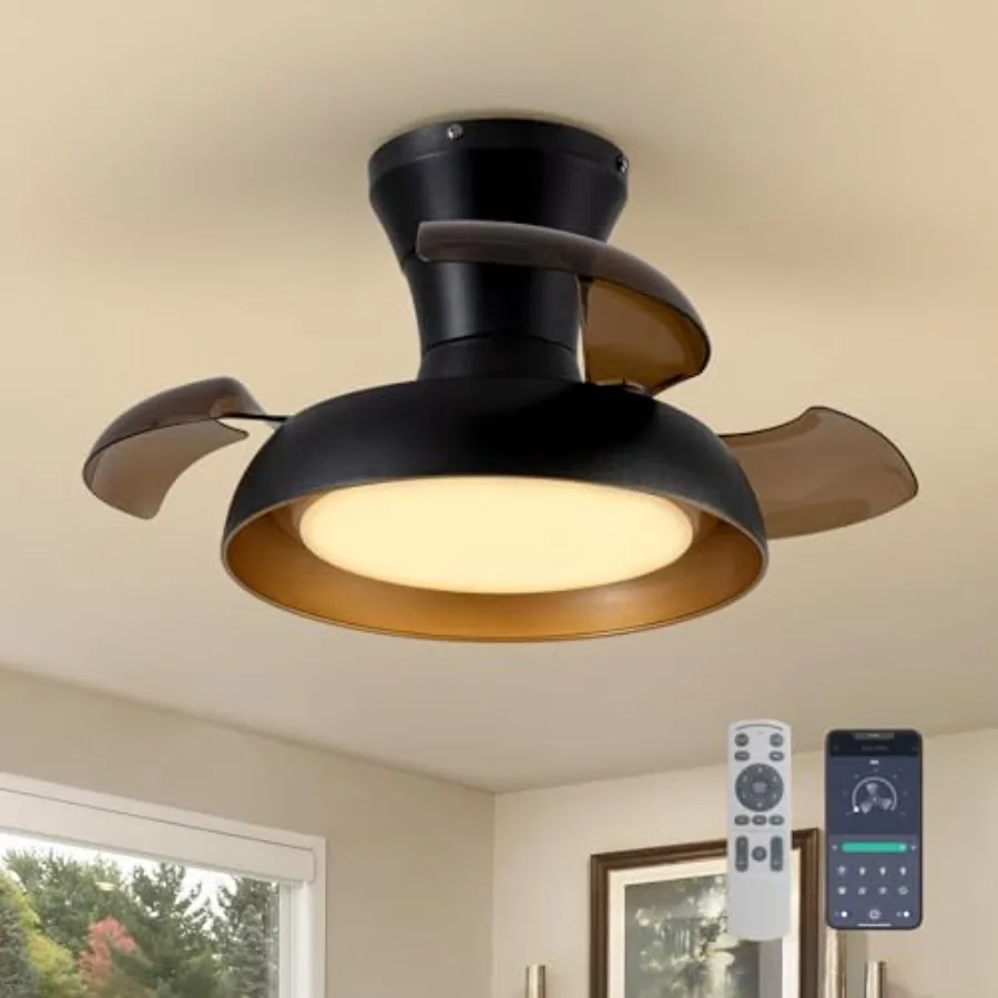 23 Inch Black and Gold Ceiling Fan with Light and Brown Retractable Blades Small Led Light Fixture Ceiling Modern Fandelier Fan
23 Inch Black and Gold Ceiling Fan with Light and Brown Retractable Blades Small Led Light Fixture Ceiling Modern Fandelier Fan