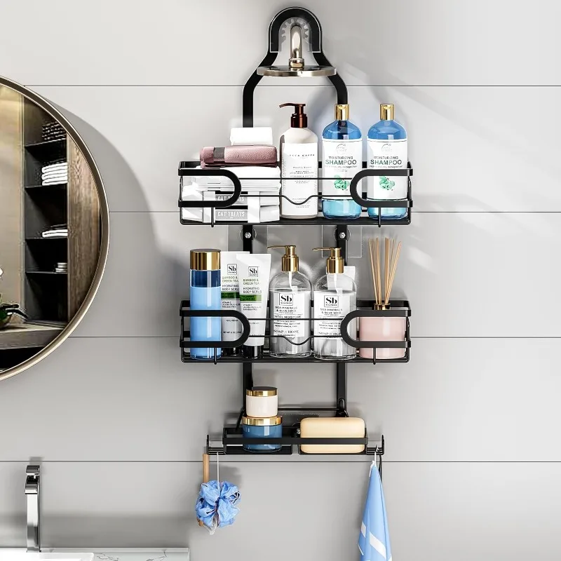 Shower Caddy Over Shower Head Hanging, Shower Caddy with Removable Baskets, Bathroom Organizer 3 Tier
Shower Caddy Over Shower Head Hanging, Shower Caddy with Removable Baskets, Bathroom Organizer 3 Tier