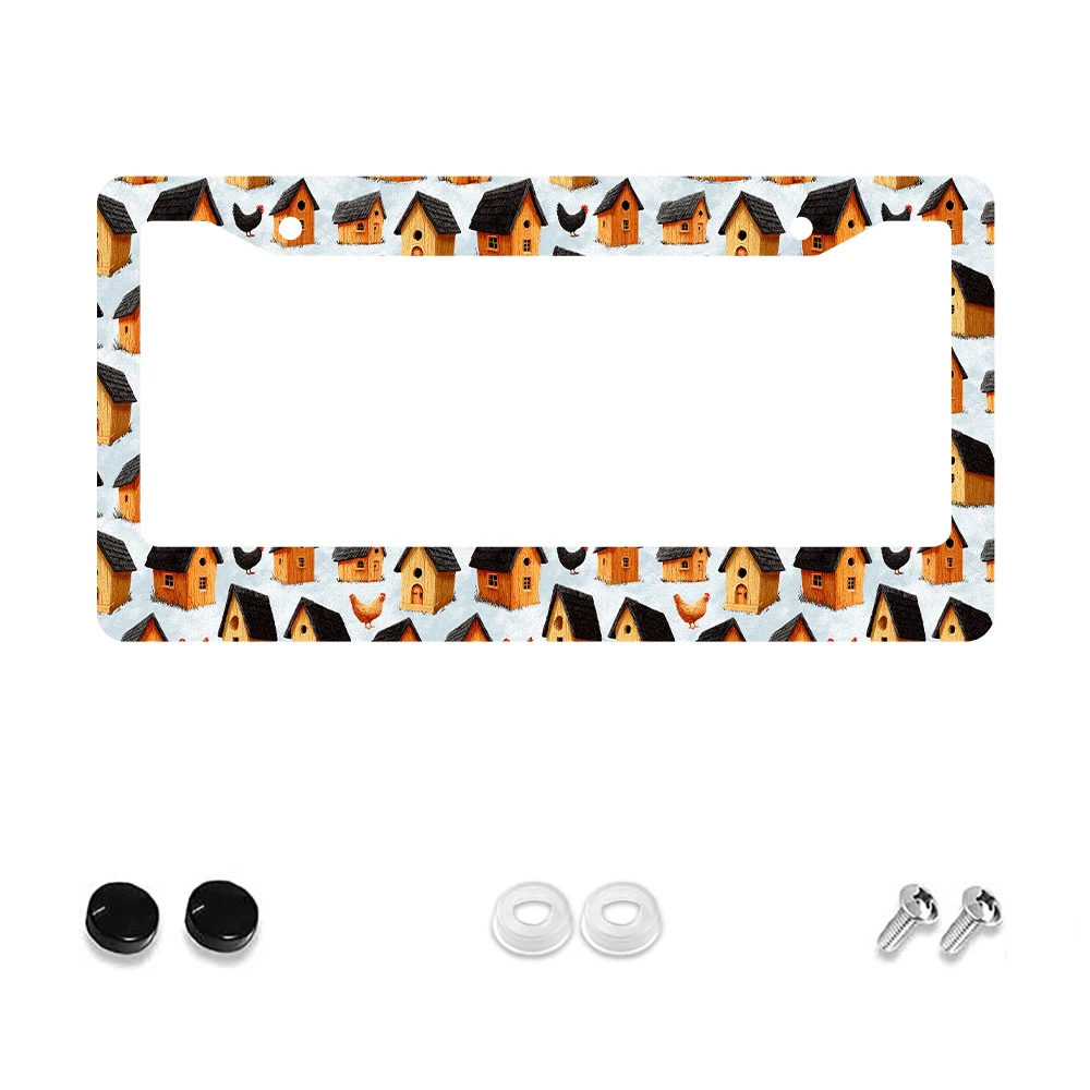 1pc Retro Blue Color 2-Hole License Plate Frame with Chicken Coop Pattern, Aluminum Material, 6x12 Inches, Includes Screw Kit,
1pc Retro Blue Color 2-Hole License Plate Frame with Chicken Coop Pattern, Aluminum Material, 6x12 Inches, Includes Screw Kit,