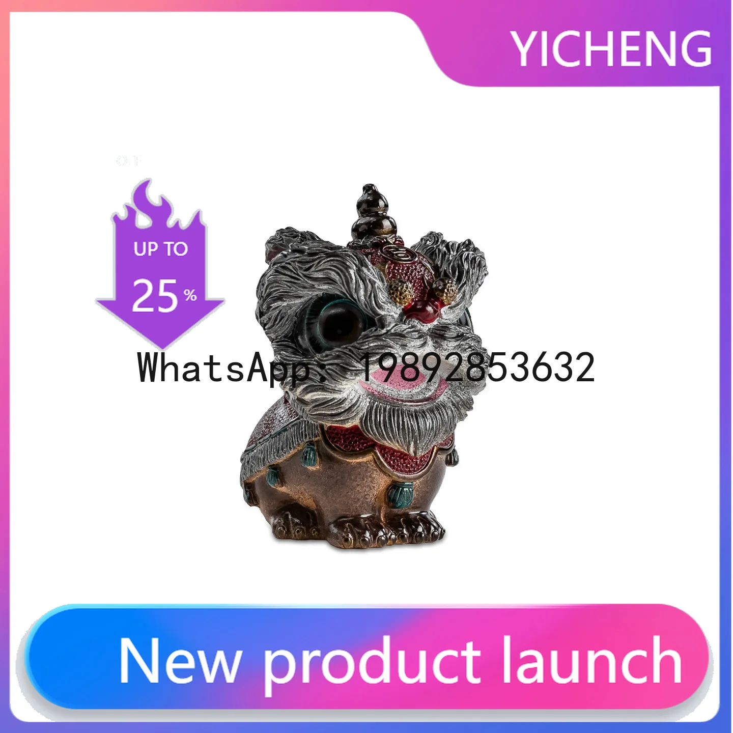 Trendy chinese style color-changing lion dance figurine - decorative ornament for home, living room, office, or tea pet
Trendy chinese style color-changing lion dance figurine - decorative ornament for home, living room, office, or tea pet