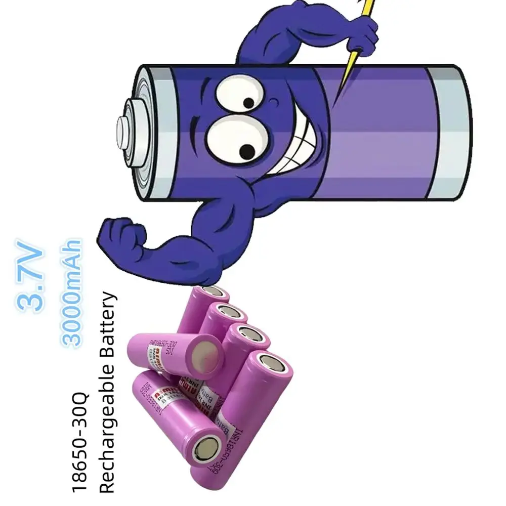 3.7V 3000mAh rechargeable lithium-ion battery INR18650-30Q for remote control flashlights battery replacement in durable
3.7V 3000mAh rechargeable lithium-ion battery INR18650-30Q for remote control flashlights battery replacement in durable