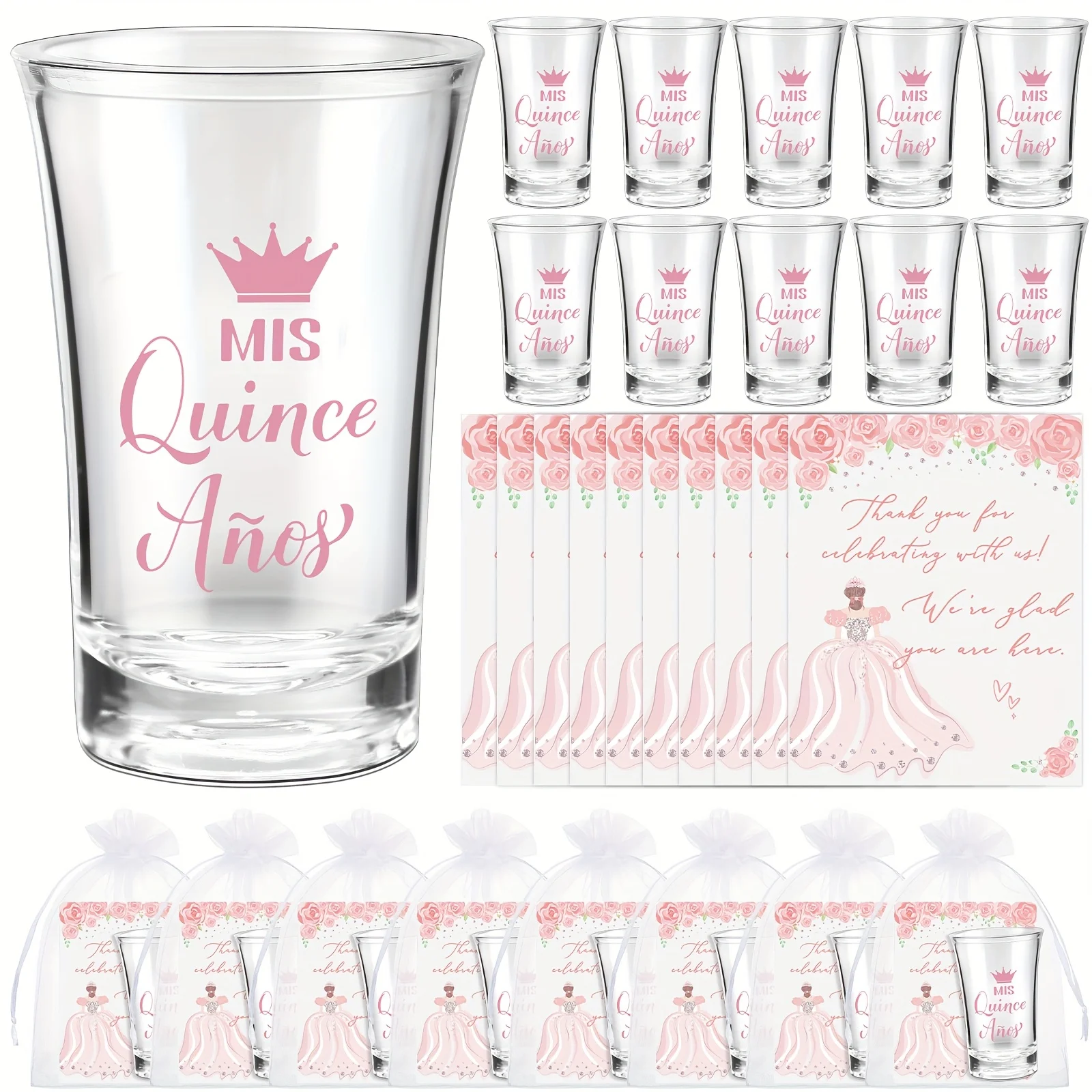 Quinceanera Party Favors For Guests Quinceanera Acrylic Clear Shot Glasses Thank You Cards With Organza Bags Mis Quince Anos Qui
Quinceanera Party Favors For Guests Quinceanera Acrylic Clear Shot Glasses Thank You Cards With Organza Bags Mis Quince Anos Qui