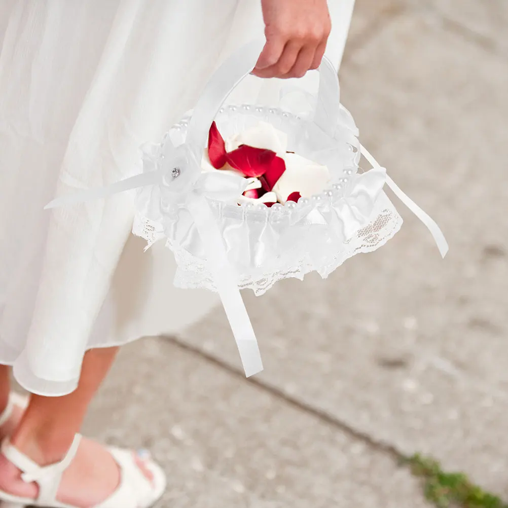 2pcs Wedding Flower Basket for Girls Bridal Handheld Lace Decor Gift Container Polyester Woven Small Candy Holder Bridal
2pcs Wedding Flower Basket for Girls Bridal Handheld Lace Decor Gift Container Polyester Woven Small Candy Holder Bridal