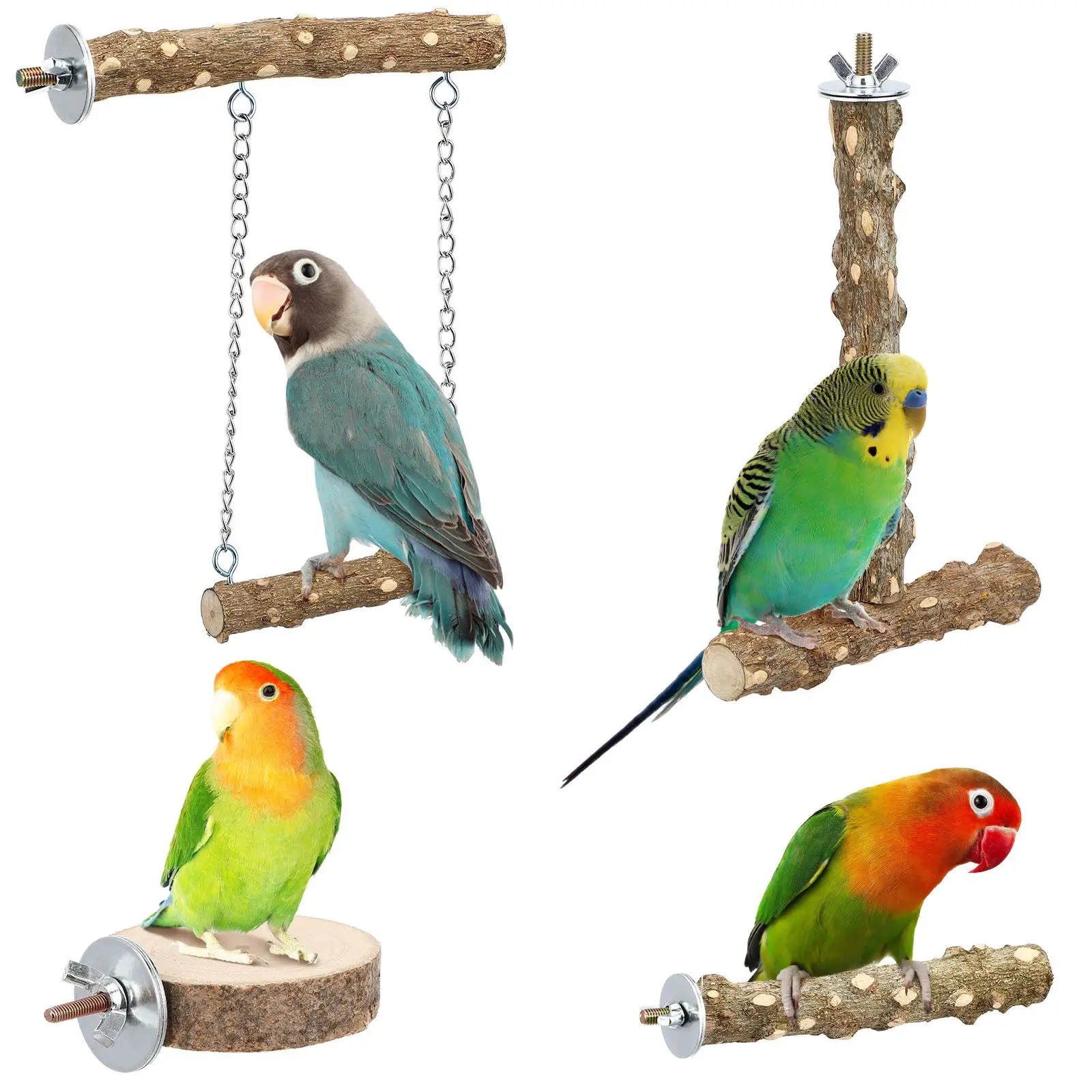 4 Pcs Wood Cage Parrot Perch With Swing St Comfortable Natural Bath Ladder Parrot Playst Swing Toy Accessories
4 Pcs Wood Cage Parrot Perch With Swing St Comfortable Natural Bath Ladder Parrot Playst Swing Toy Accessories