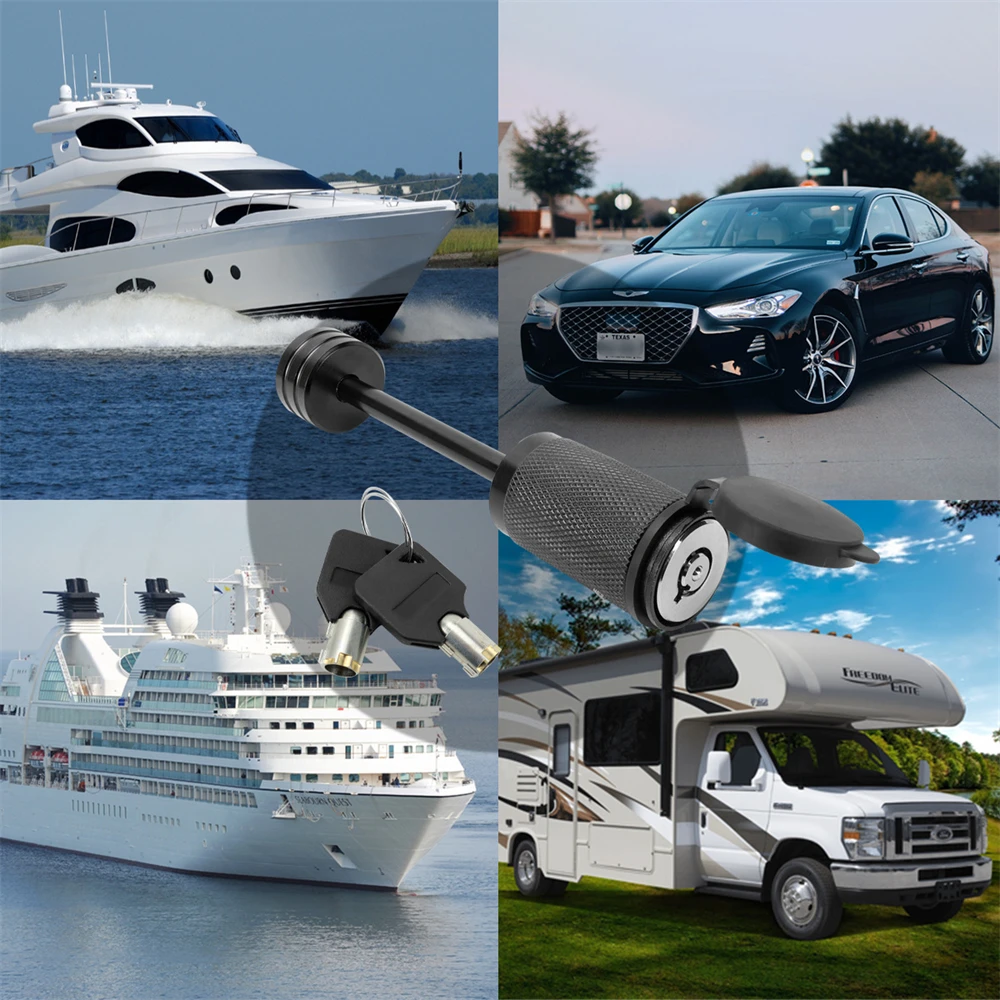 Trailer Tongue Coupler Lock Keyed Alike Dia 1/4 Inch, 2-1/2 Inch Span for Towing Boat Truck RV Car Trailer (1 Pack)
Trailer Tongue Coupler Lock Keyed Alike Dia 1/4 Inch, 2-1/2 Inch Span for Towing Boat Truck RV Car Trailer (1 Pack)