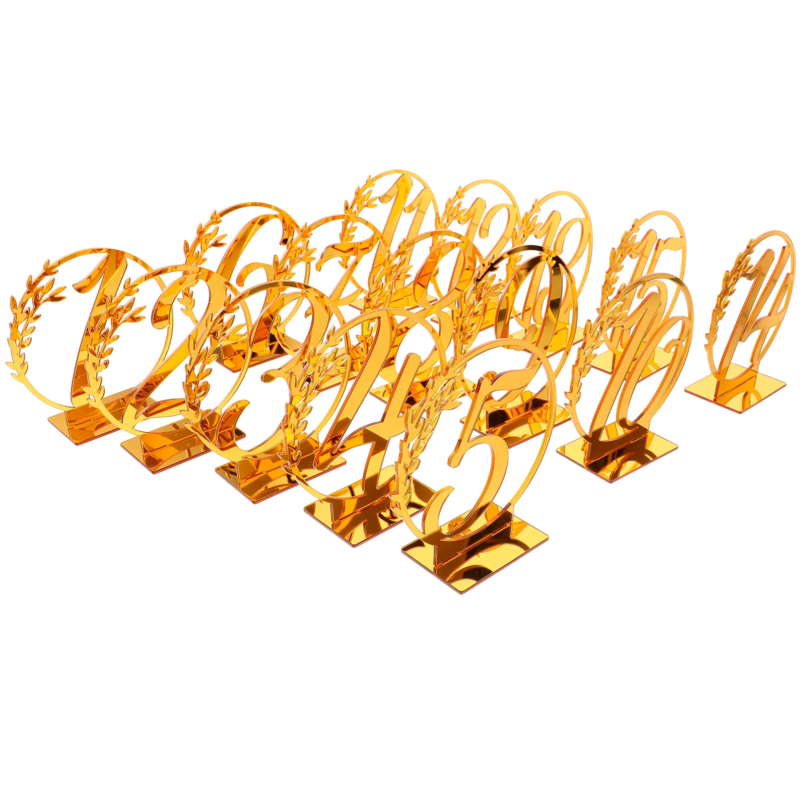 15 Pcs Dining Room Table Wedding Number Plate Card Numbers Decor for Golden Reserved Sign Signs Banquet
15 Pcs Dining Room Table Wedding Number Plate Card Numbers Decor for Golden Reserved Sign Signs Banquet