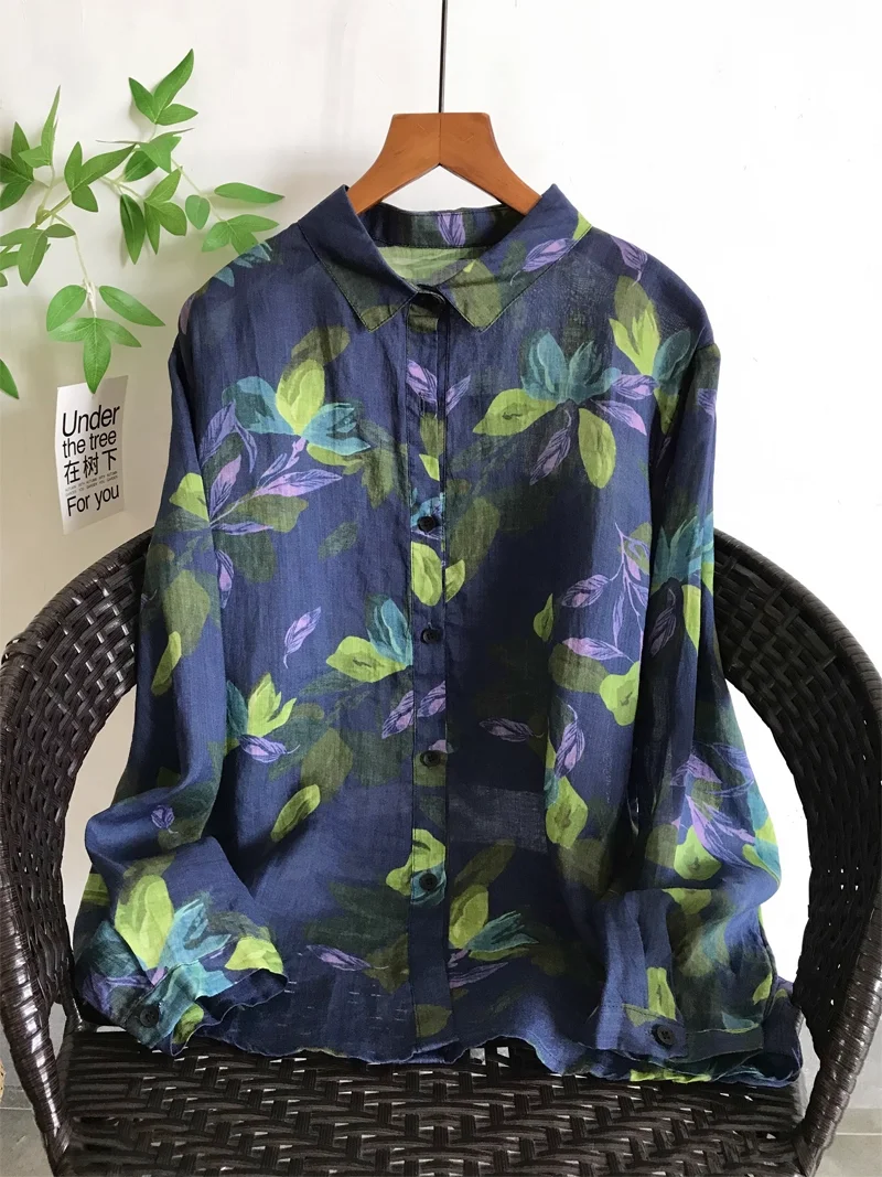 2025 Mori Girl 100% Ramie Floral Print Shirts Blouses Women Autumn Long Sleeve Single-Breasted Rustic Style Pure Ramie Blouse
2025 Mori Girl 100% Ramie Floral Print Shirts Blouses Women Autumn Long Sleeve Single-Breasted Rustic Style Pure Ramie Blouse