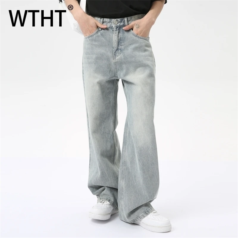 WTHT Vintage Trendy 2025 Summer Men's Gradient Wash Straight Denim Pants Fashion Loose High-waisted Wide Leg Jeans Male 2A0441
WTHT Vintage Trendy 2025 Summer Men's Gradient Wash Straight Denim Pants Fashion Loose High-waisted Wide Leg Jeans Male 2A0441