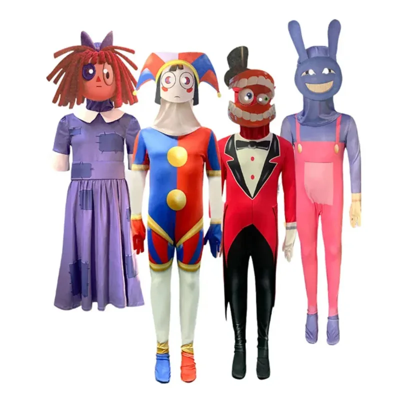The Amazing Digital Circus Cosplay Costume for Adults Kids Clown Pomni Dress Up Jumpsuit Halloween Party Outfits Bodysuits
The Amazing Digital Circus Cosplay Costume for Adults Kids Clown Pomni Dress Up Jumpsuit Halloween Party Outfits Bodysuits